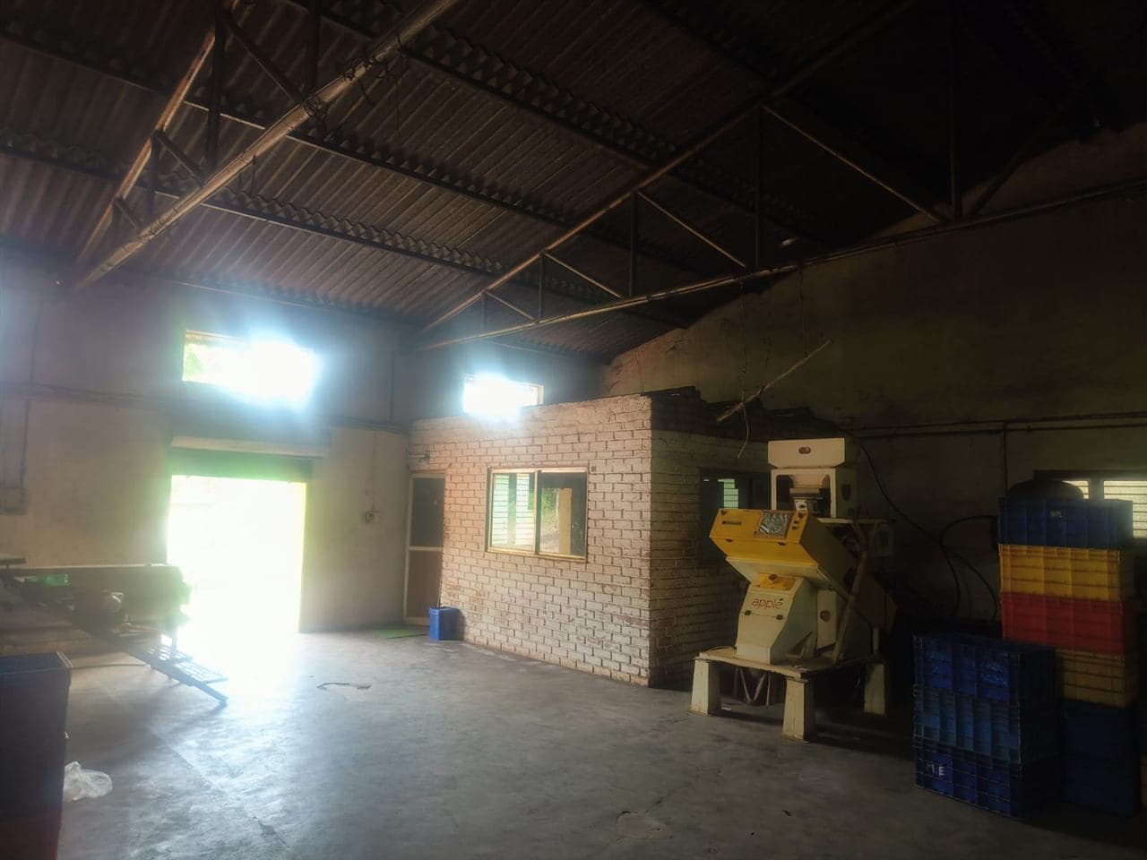 Inside the processing floor
